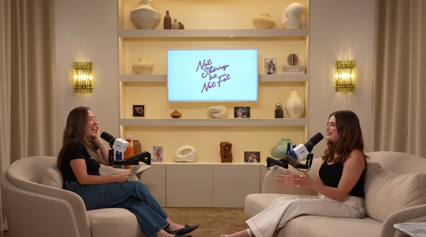 Amanda Hirsch and Ella Bright discussed fan reactions to "Off Campus," including conversations surrounding the show's age gap discourse and intimate scenes. | Source: YouTube/Not Skinny But Not Fat