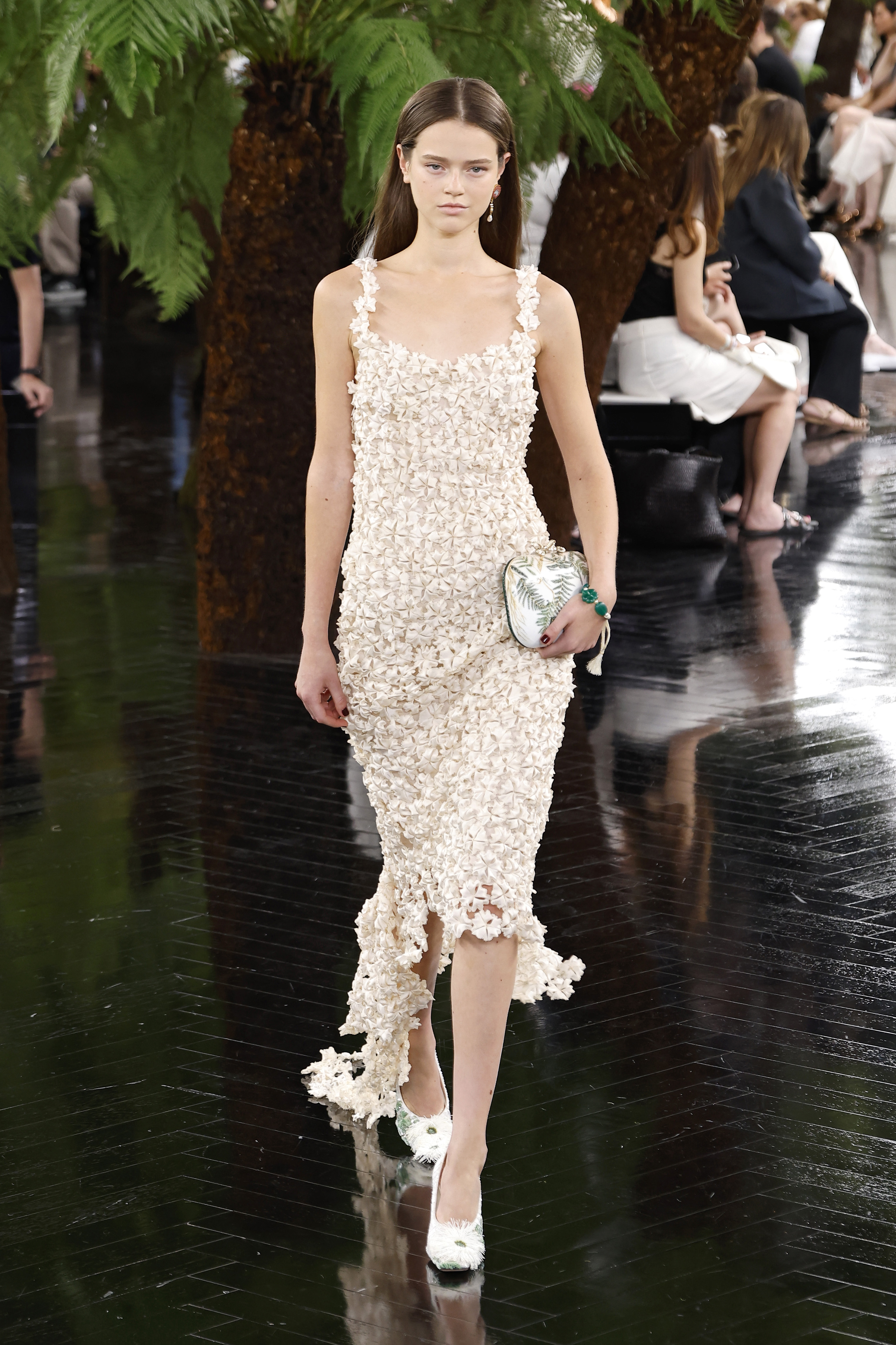 A model walks the runway during the Christian Dior Haute Couture Fall/Winter 2026/2027 show as part of Paris Fashion Week on July 6, 2026 in France. | Source: Getty Images
