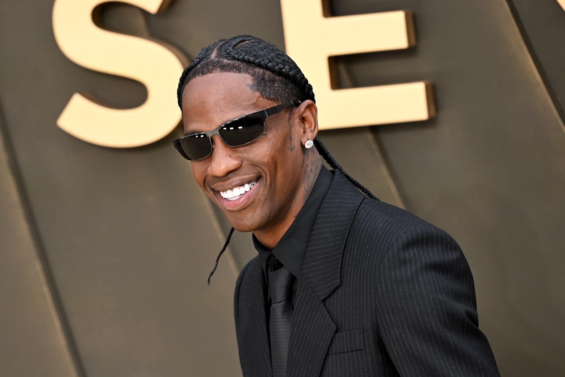 Travis Scott at Universal Pictures' "The Odyssey" World Premiere on July 6, 2026 in London, England. | Source: Getty Images