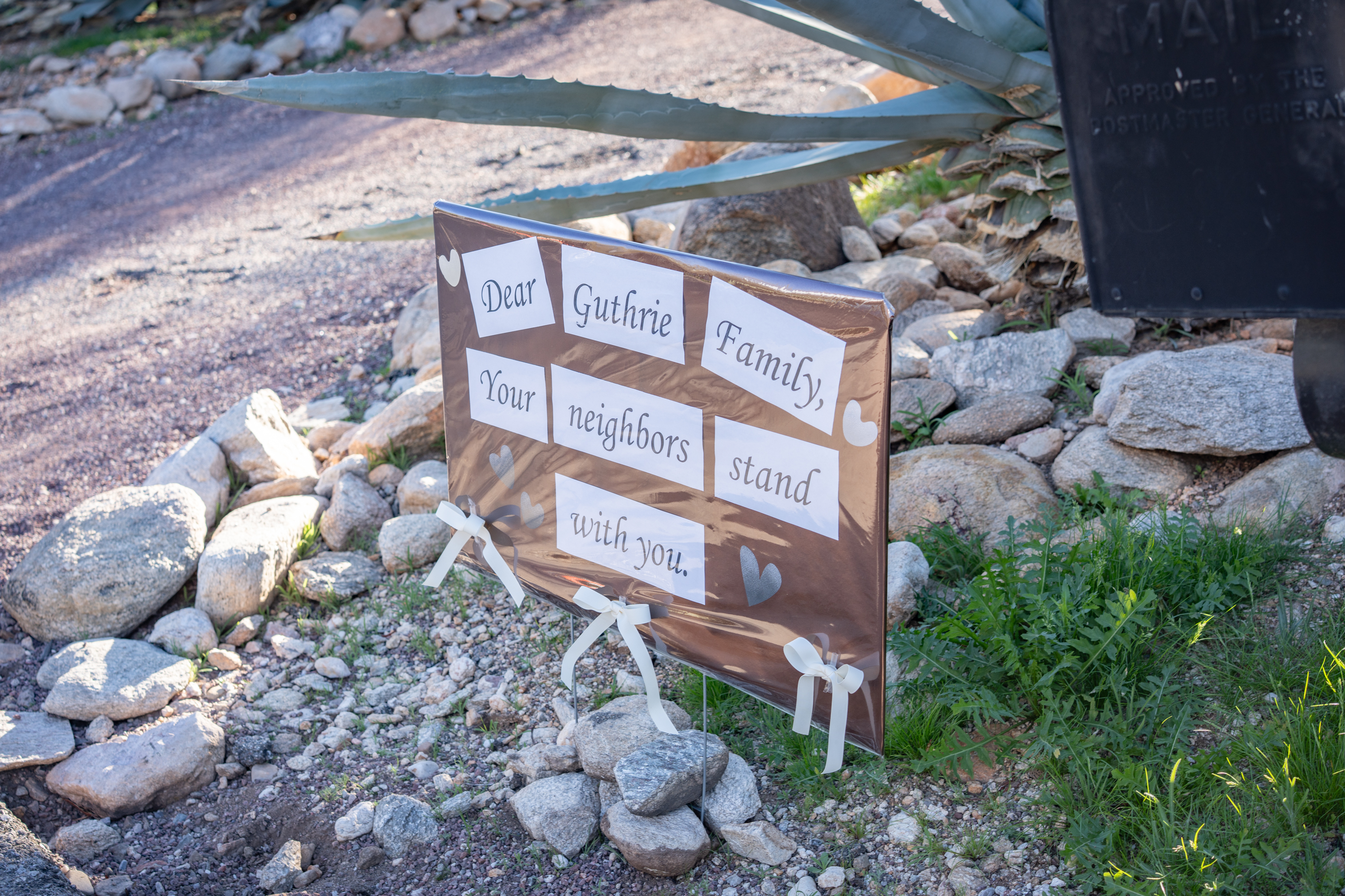A sign is posted at the house of Nancy Guthrie on February 3, 2026 | Source: Getty Images