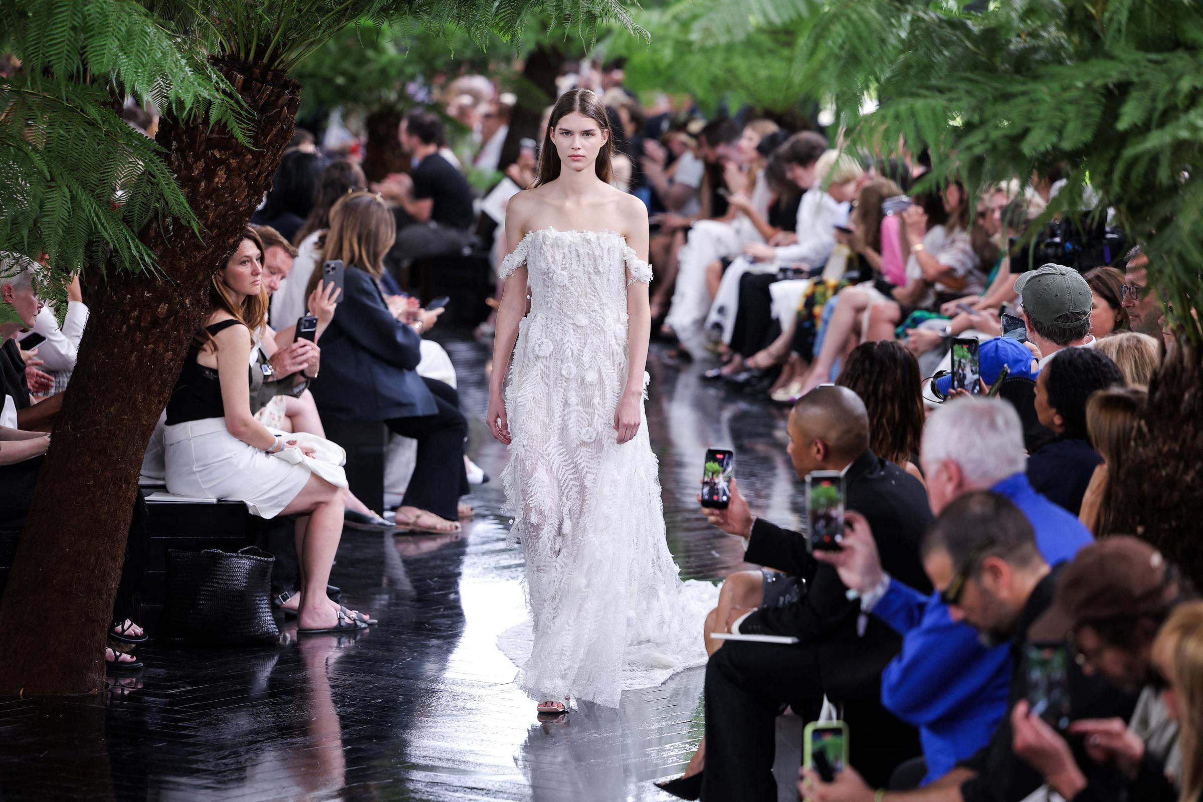 A model walks the runway during the Christian Dior Haute Couture Fall/Winter 2026/2027 show as part of Paris Fashion Week on July 6, 2026 in France. | Source: Getty Images