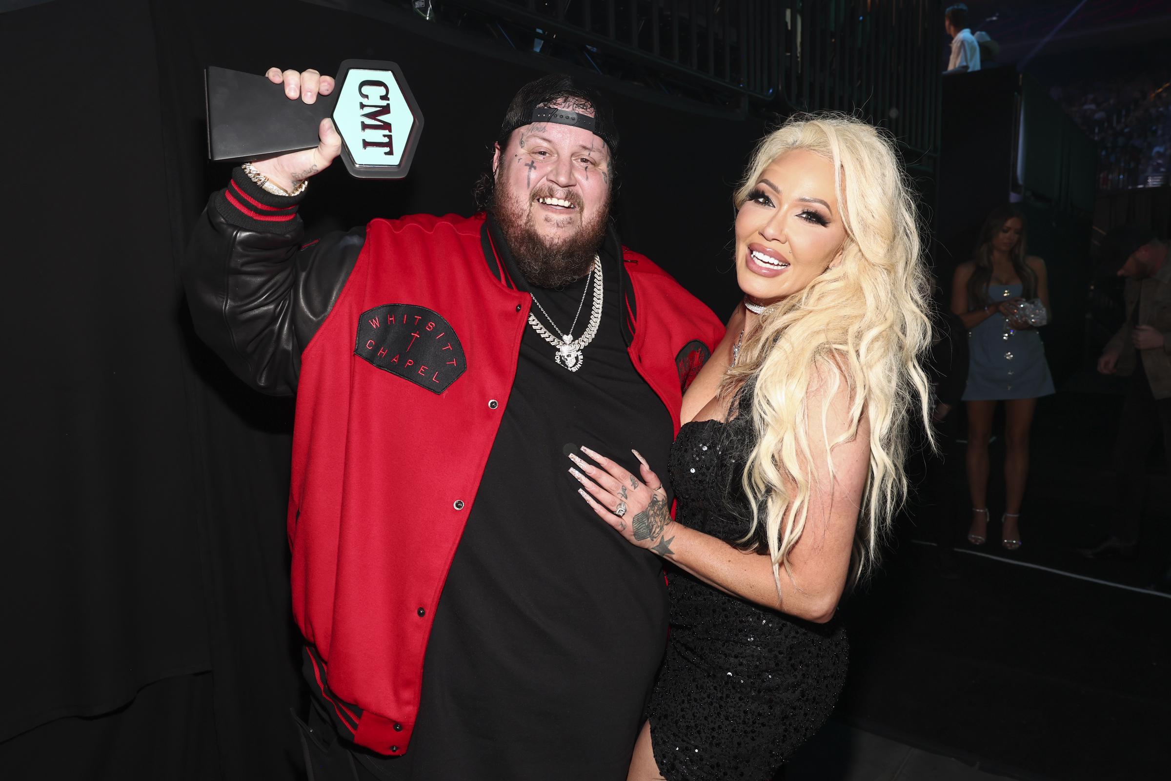 Jelly Roll and Bunnie Xo at the 2023 CMT Music Awards held at Moody Center on April 2 in Austin, Texas. | Source: Getty Images