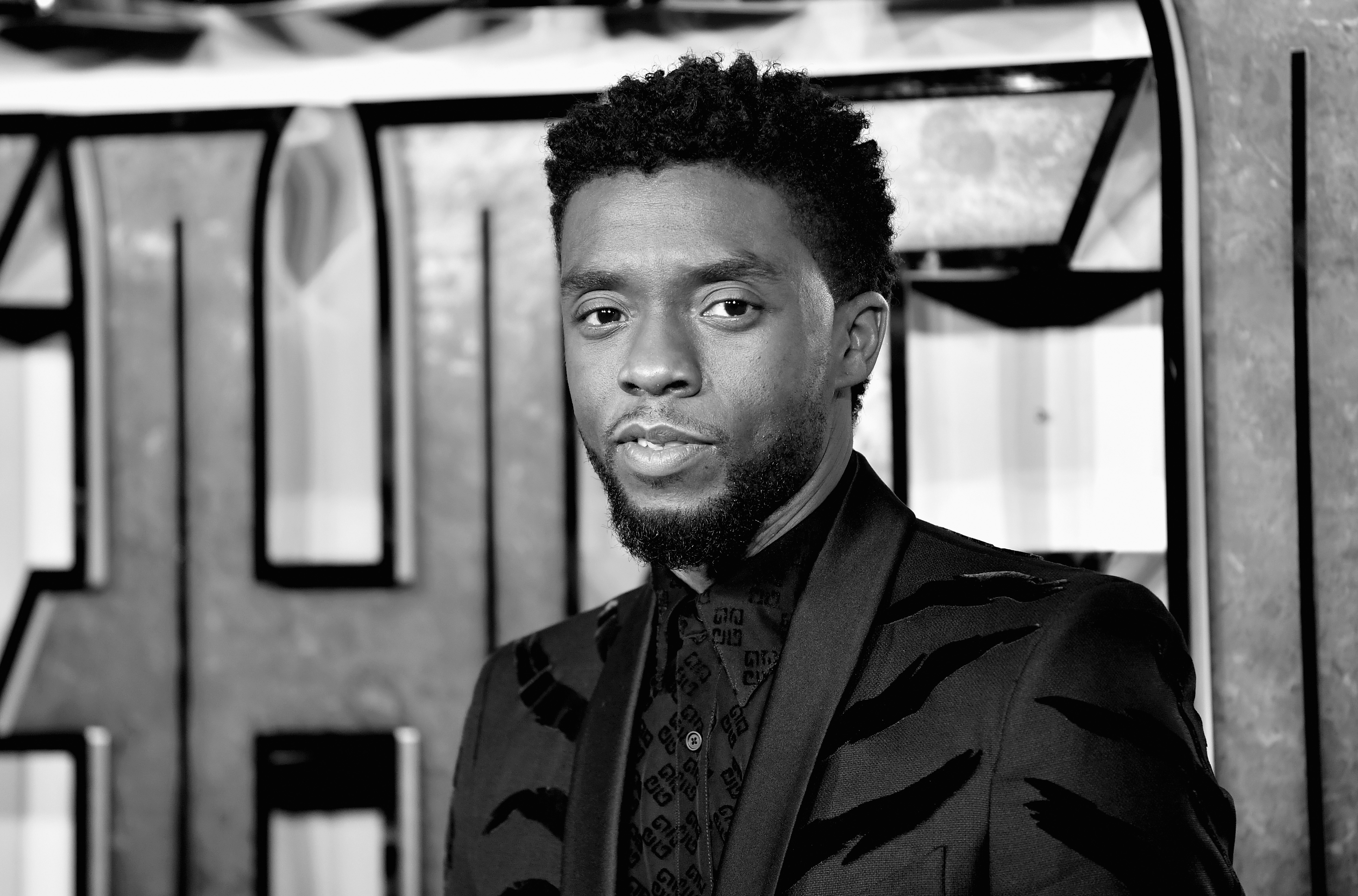 Chadwick Boseman attends the European Premiere of Marvel Studios' "Black Panther" at the Eventim Apollo, Hammersmith on February 8, 2018 in London, England. | Source: Getty Images