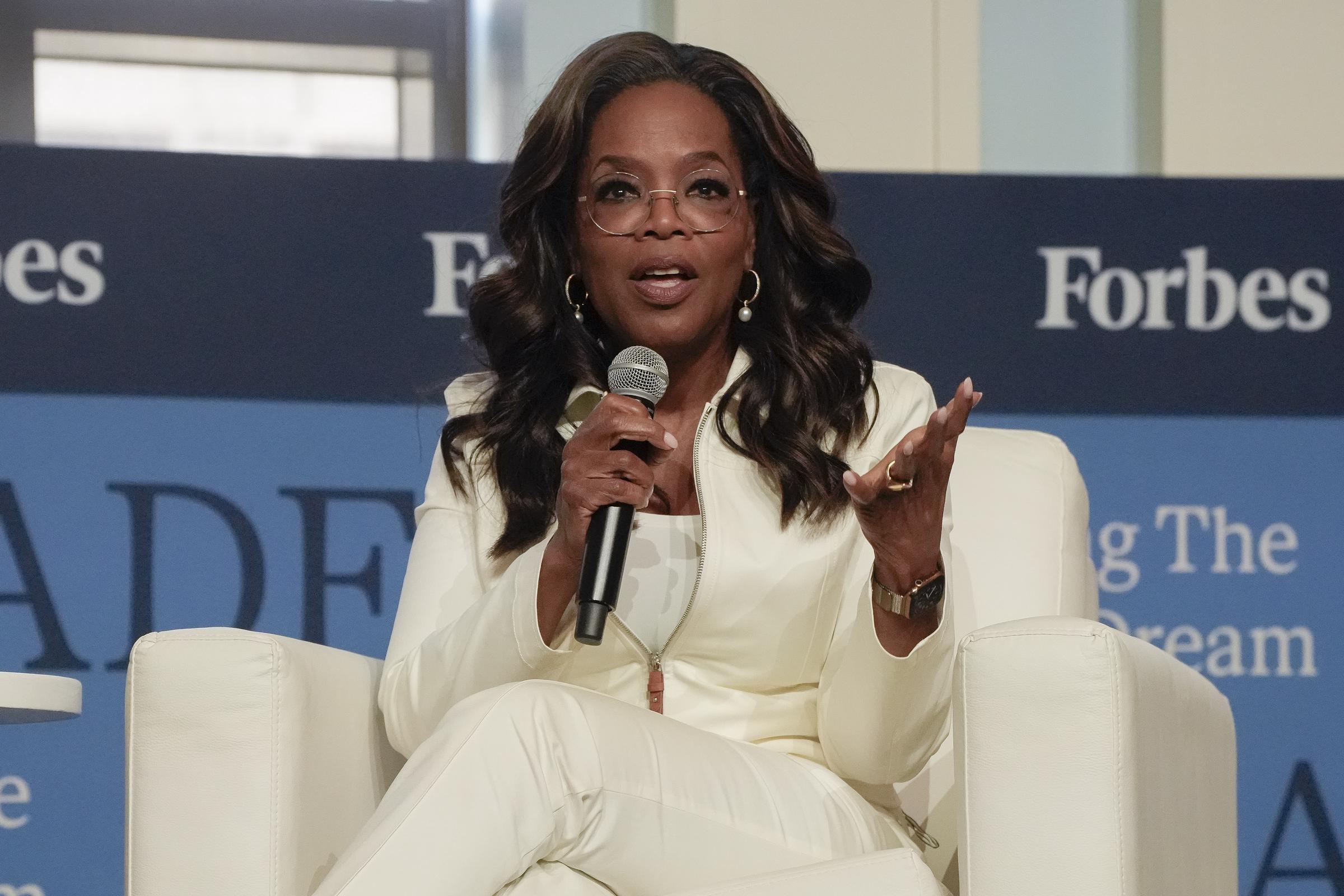 Oprah Winfrey speaks during the Forbes Self-Made 250 Celebration at the Museum of the American Revolution on June 17, 2026 in Philadelphia, Pennsylvania. | Source: Getty Images