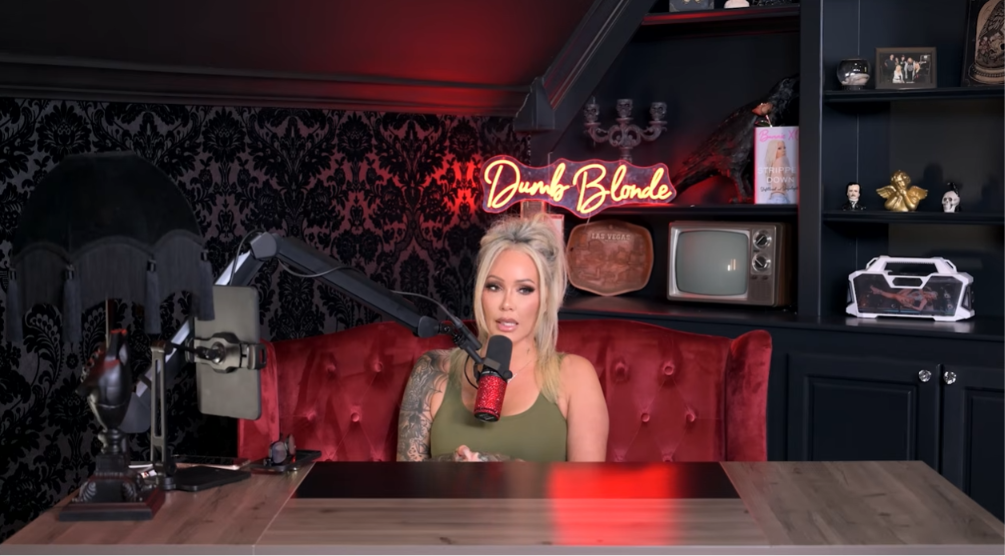 Bunnie Xo during an episode of her "Dumb Blonde" podcast, published June 18, 2026. | Source: YouTube/Dumb Blonde Podcast