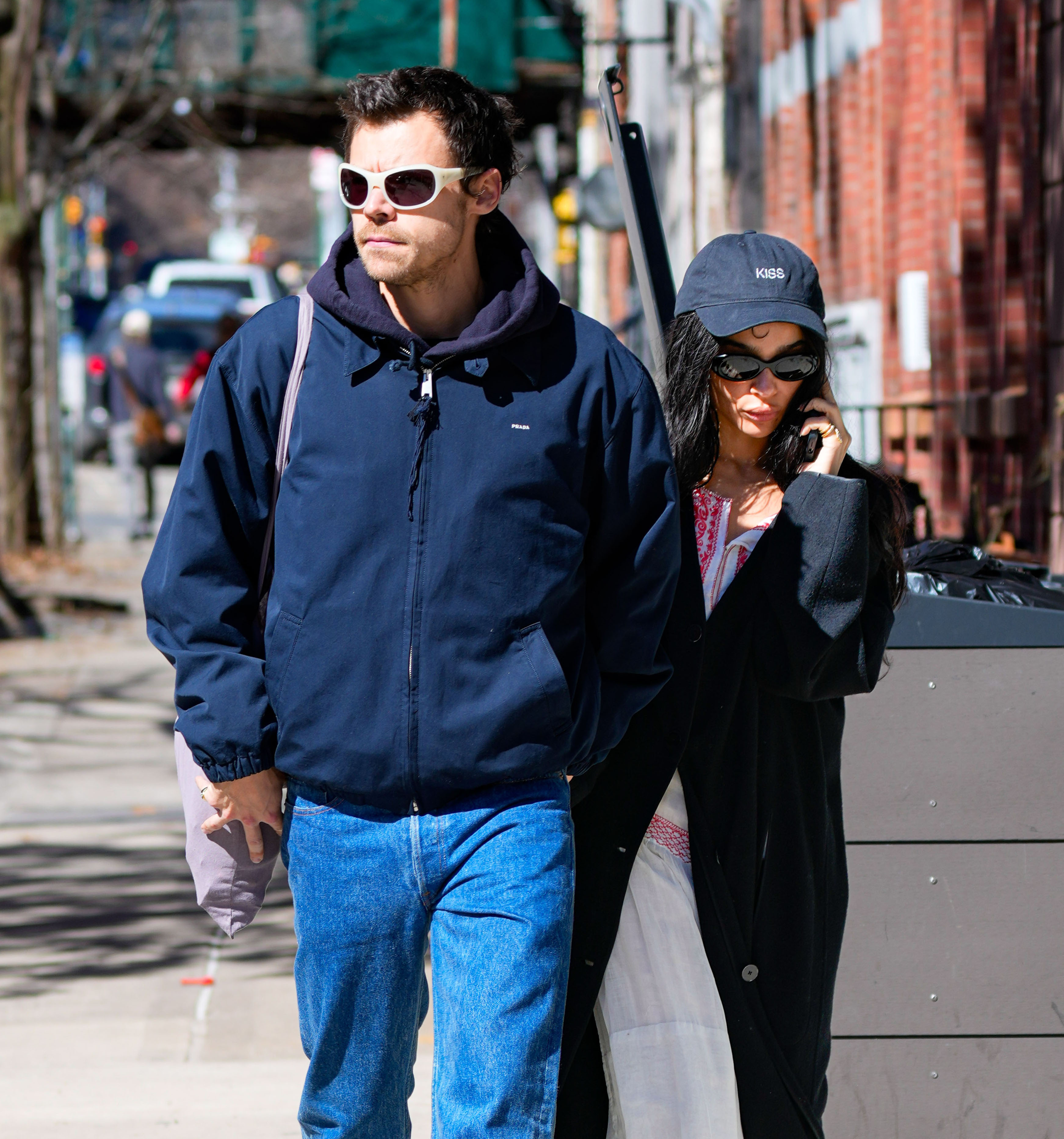 Harry Styles and Zoe Kravitz are seen on March 9, 2026 in New York City. | Source: Getty Images