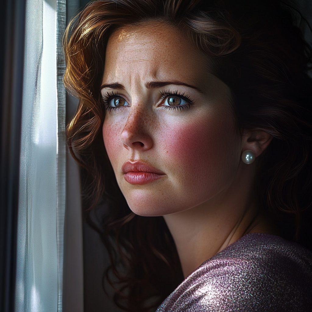 A woman staring | Source: Midjourney