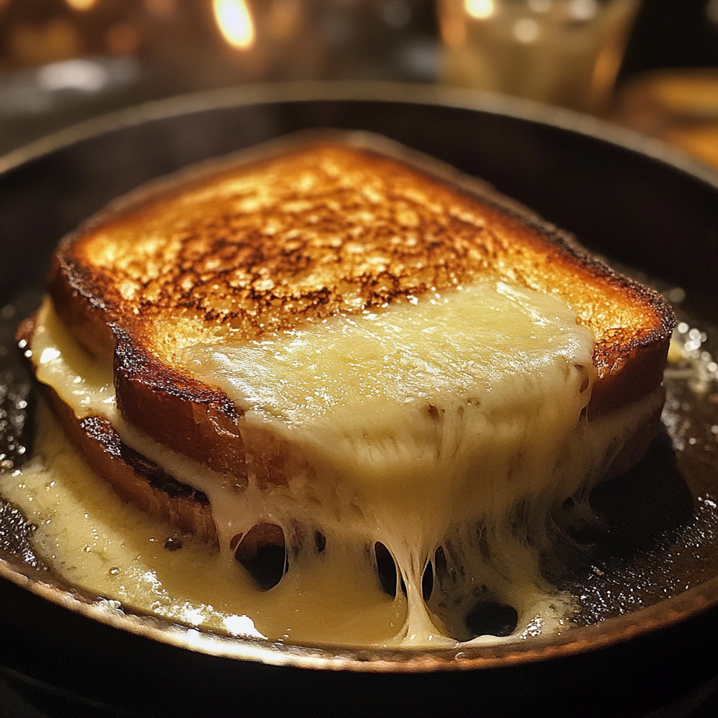 A toasted sandwich in a pan | Source: Midjourney