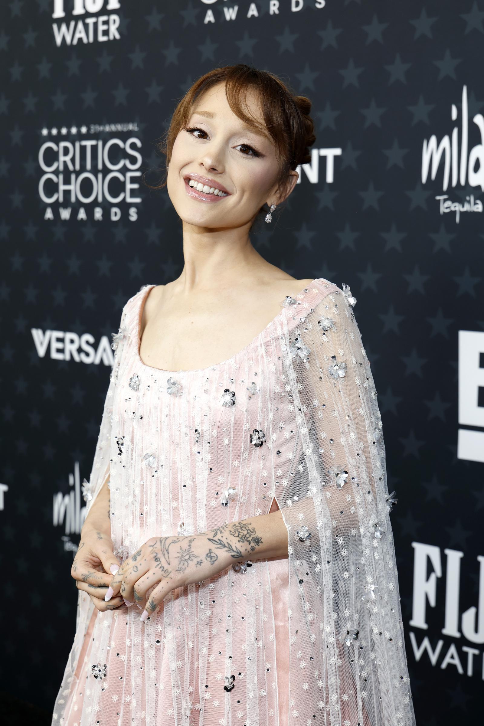Ariana Grande attends the 31st Annual Critics Choice Awards at Barker Hangar on January 4, 2026 in Santa Monica, California. | Source: Getty Images
