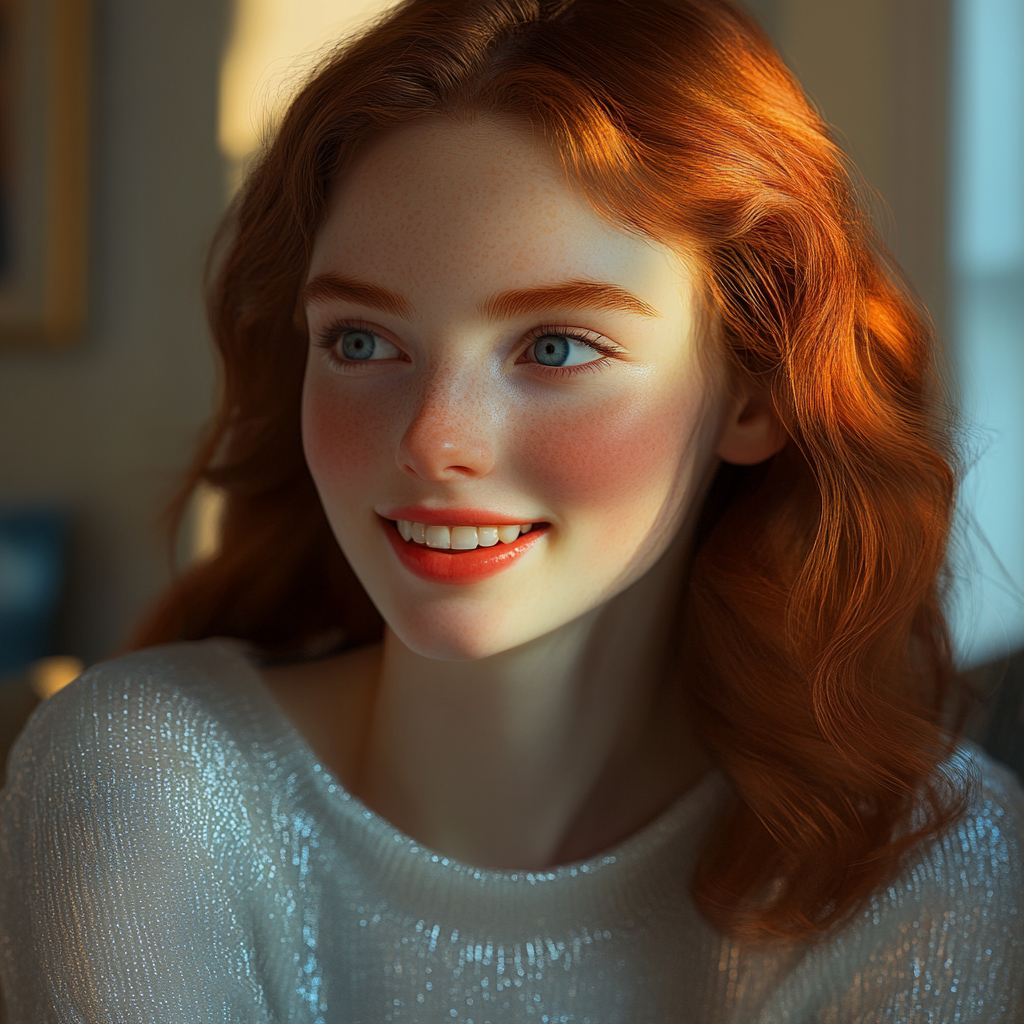 A young woman smiling | Source: Midjourney