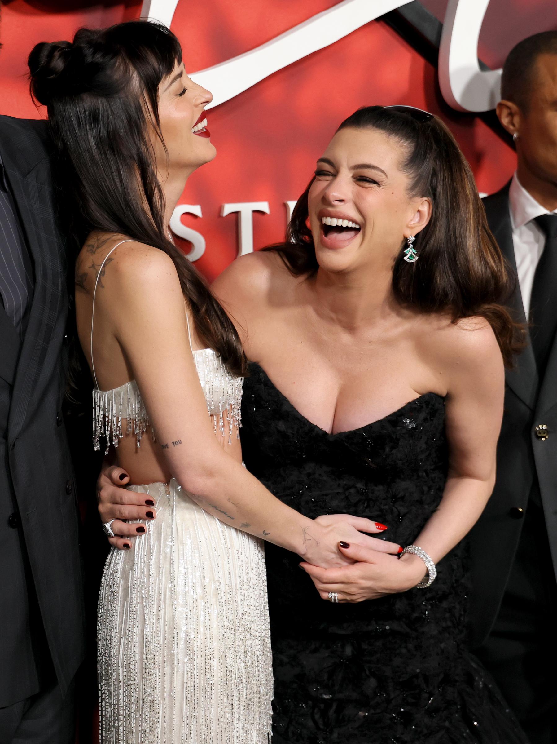 Dakota Johnson and Anne Hathaway attend the "Verity" premiere at AMC Lincoln Square 13 on September 29, 2026 in New York City. | Source: Getty Images