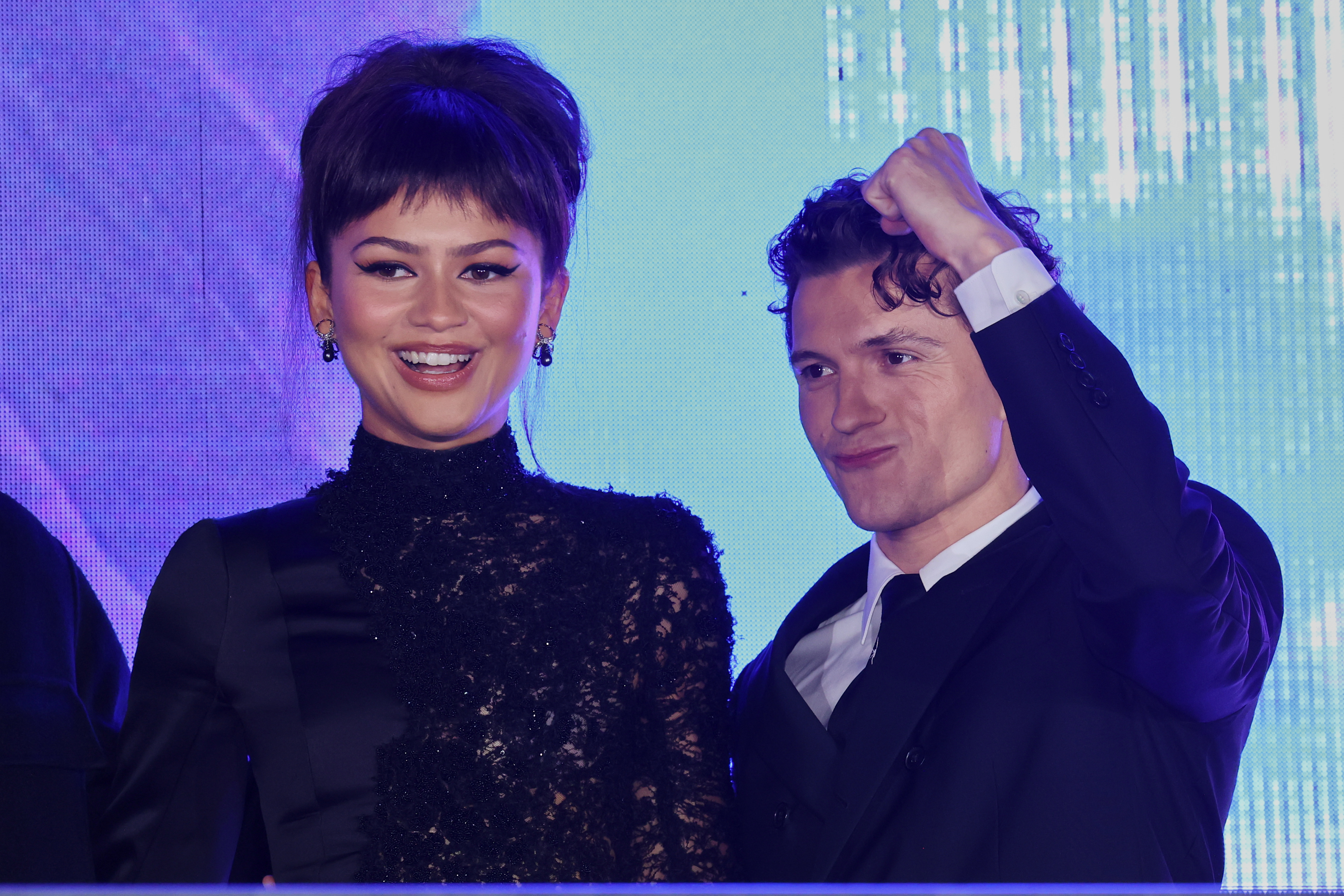 Tom Holland and Zendaya attend the "Spider-Man: Brand New Day" fan event at Aztlan Park on July 20, 2026 in Mexico City, Mexico. | Source: Getty Images