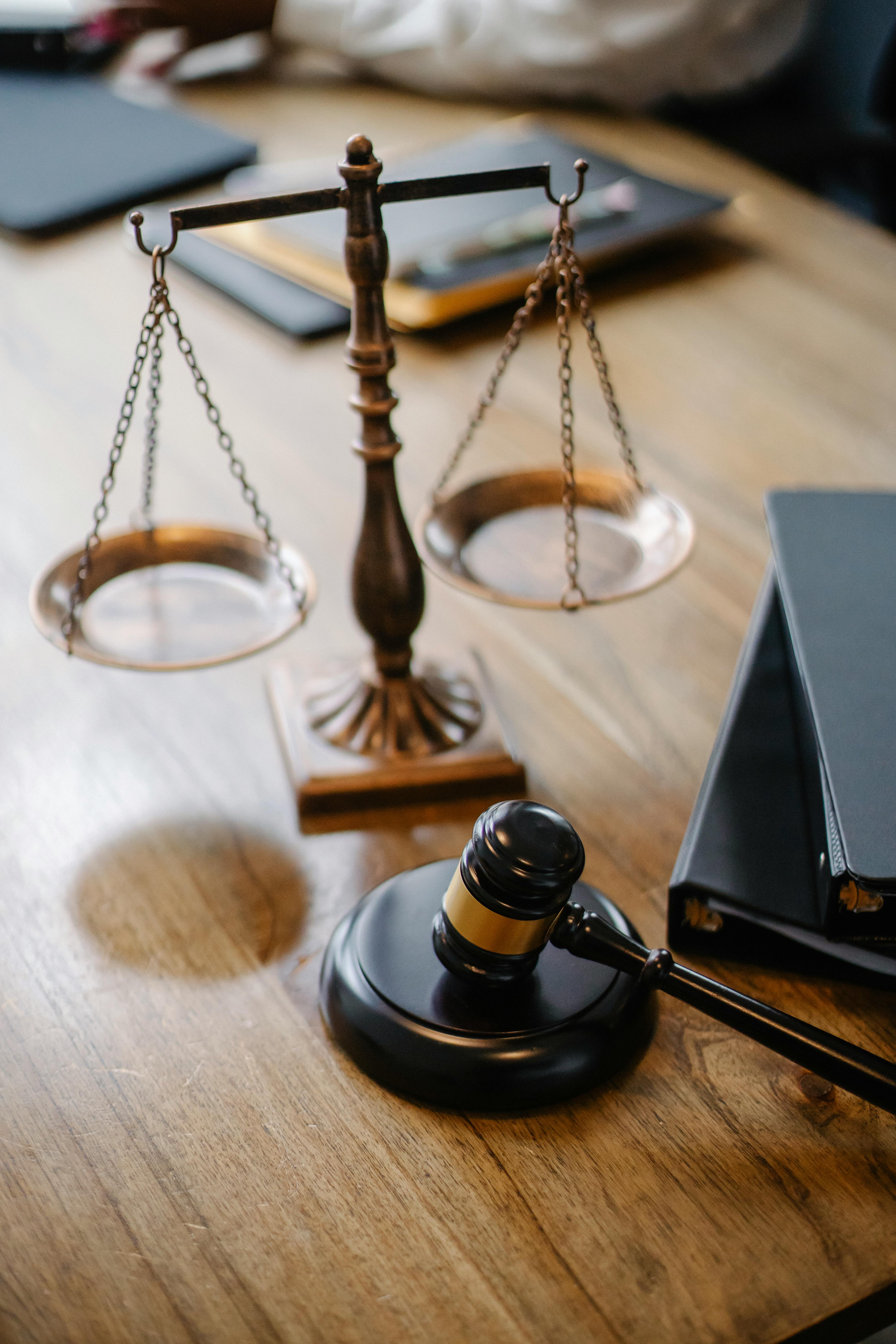 A judge's courtroom table | Source: Pexels