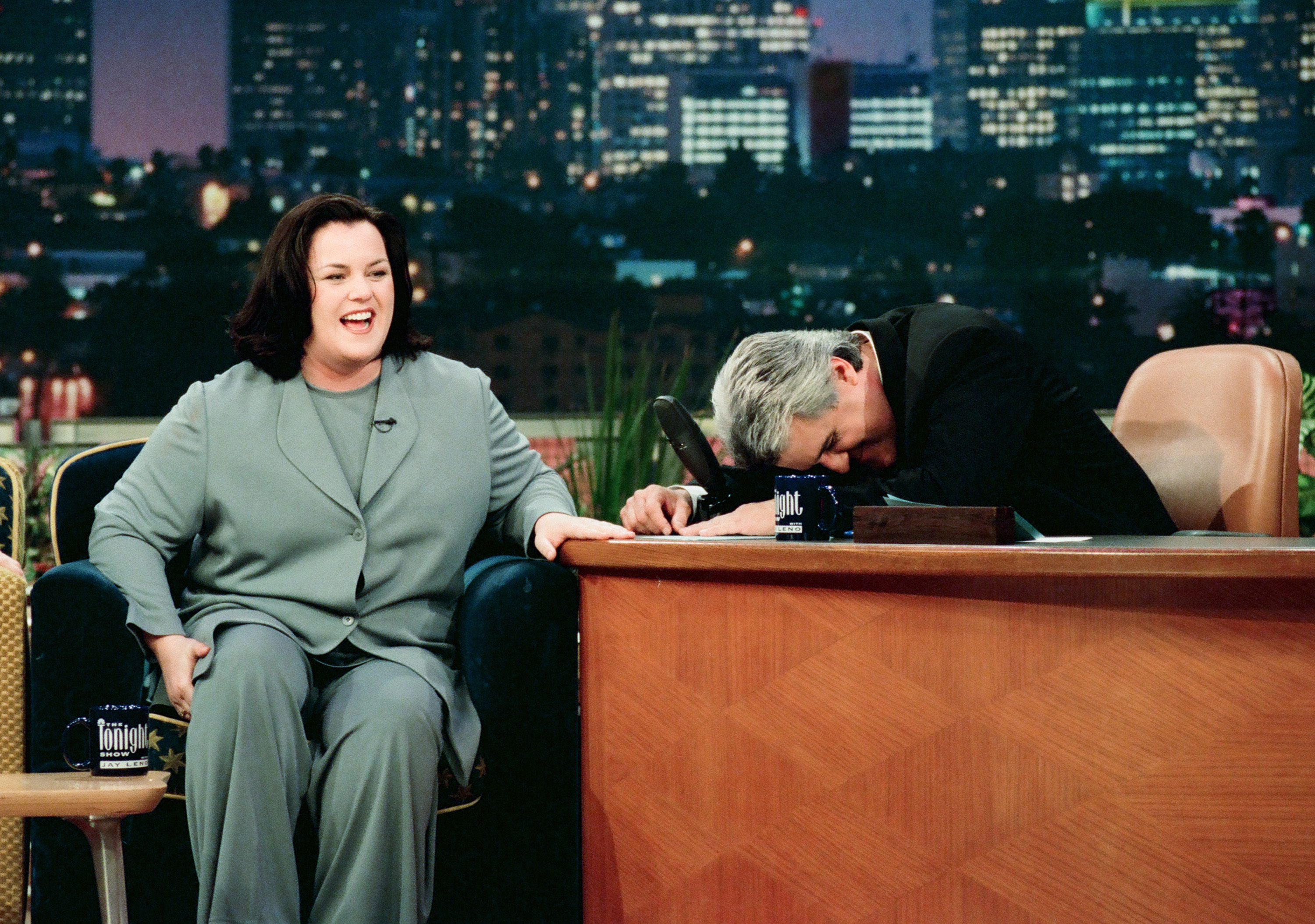 Rosie O'Donnell during her interview with Jay Leno on "The Tonight Show" on February 22, 1999. | Source: Getty Images
