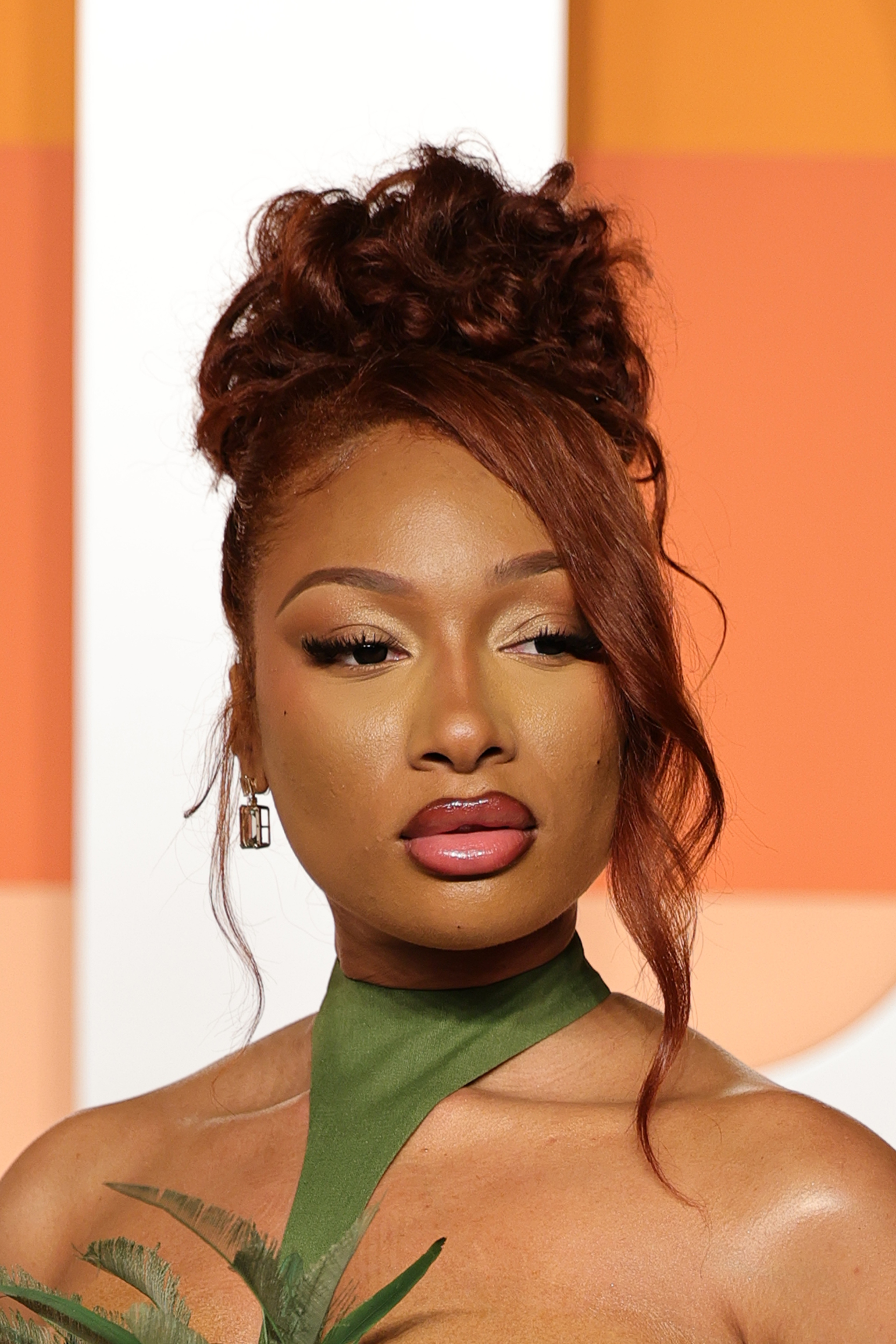 Megan Thee Stallion attends the 2025 Vanity Fair Oscar Party Hosted By Radhika Jones at Wallis Annenberg Center for the Performing Arts on March 2 in Beverly Hills, California. | Source: Getty Images