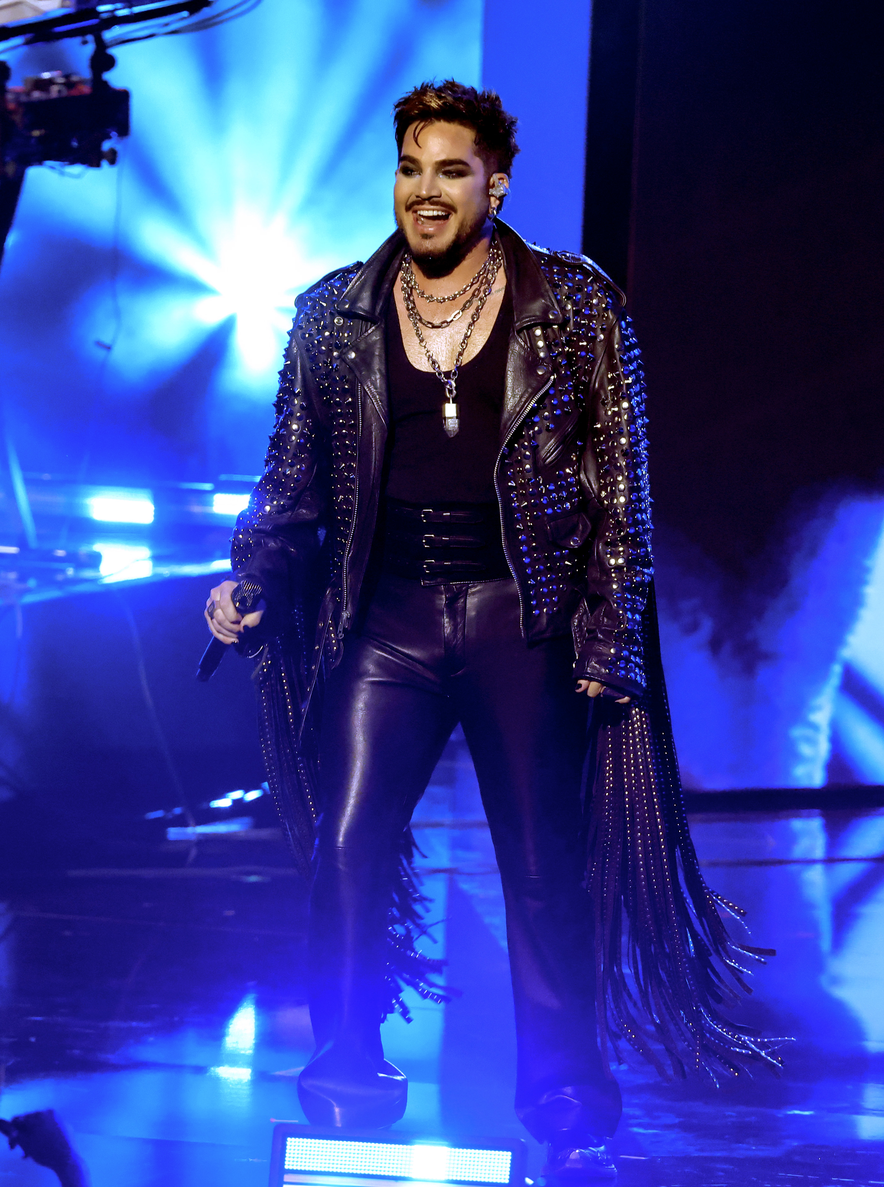 Adam Lambert performs a tribute to George Michael onstage during the 2026 MTV Video Music Awards (VMAs) at Peacock Theater on September 27 in Los Angeles, California. | Source: Getty Images
