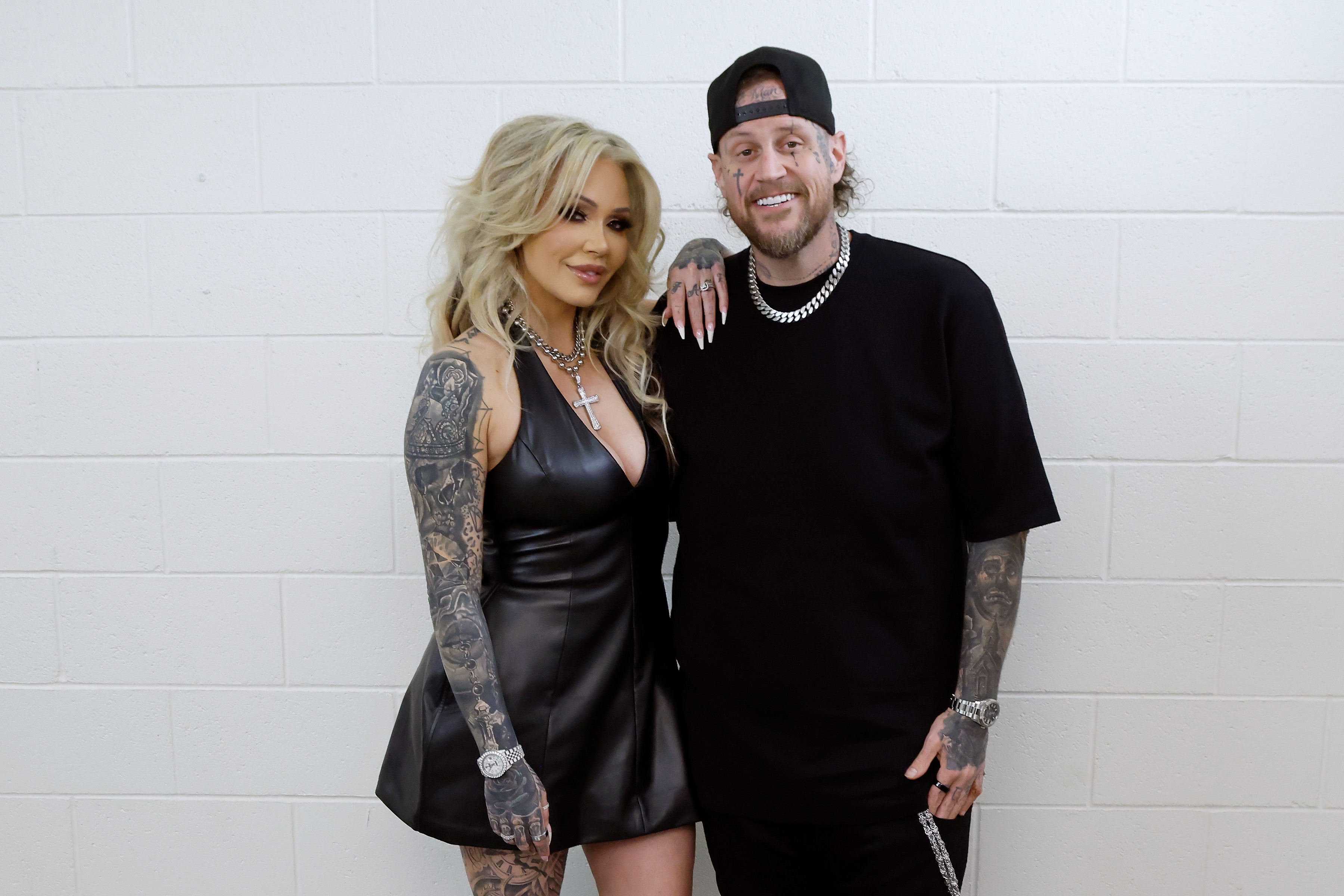 Bunnie XO and Jelly Roll attend the "Stripped Down: Unfiltered and Unapologetic" book tour at The Palazzo Theatre at The Venetian Resort Las Vegas on February 26, 2026 in Nevada. | Source: Getty Images