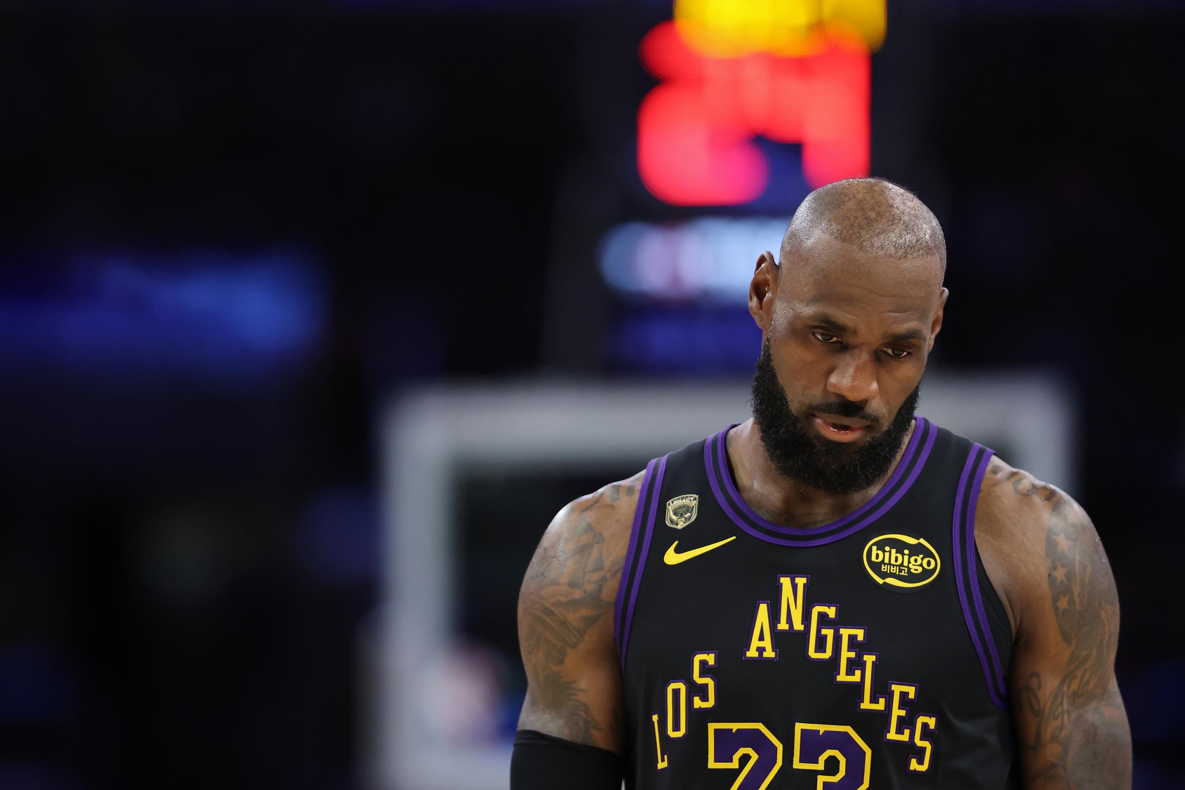 LeBron James during the second quarter in Game Four of the Second Round of the NBA Western Conference Playoffs at Crypto.com Arena on May 11, 2026, in Los Angeles, California. | Source: Getty Images