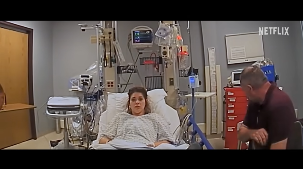Body cam footage from Taylor Parker's emergency room interrogation | Source: YouTube/Netflix