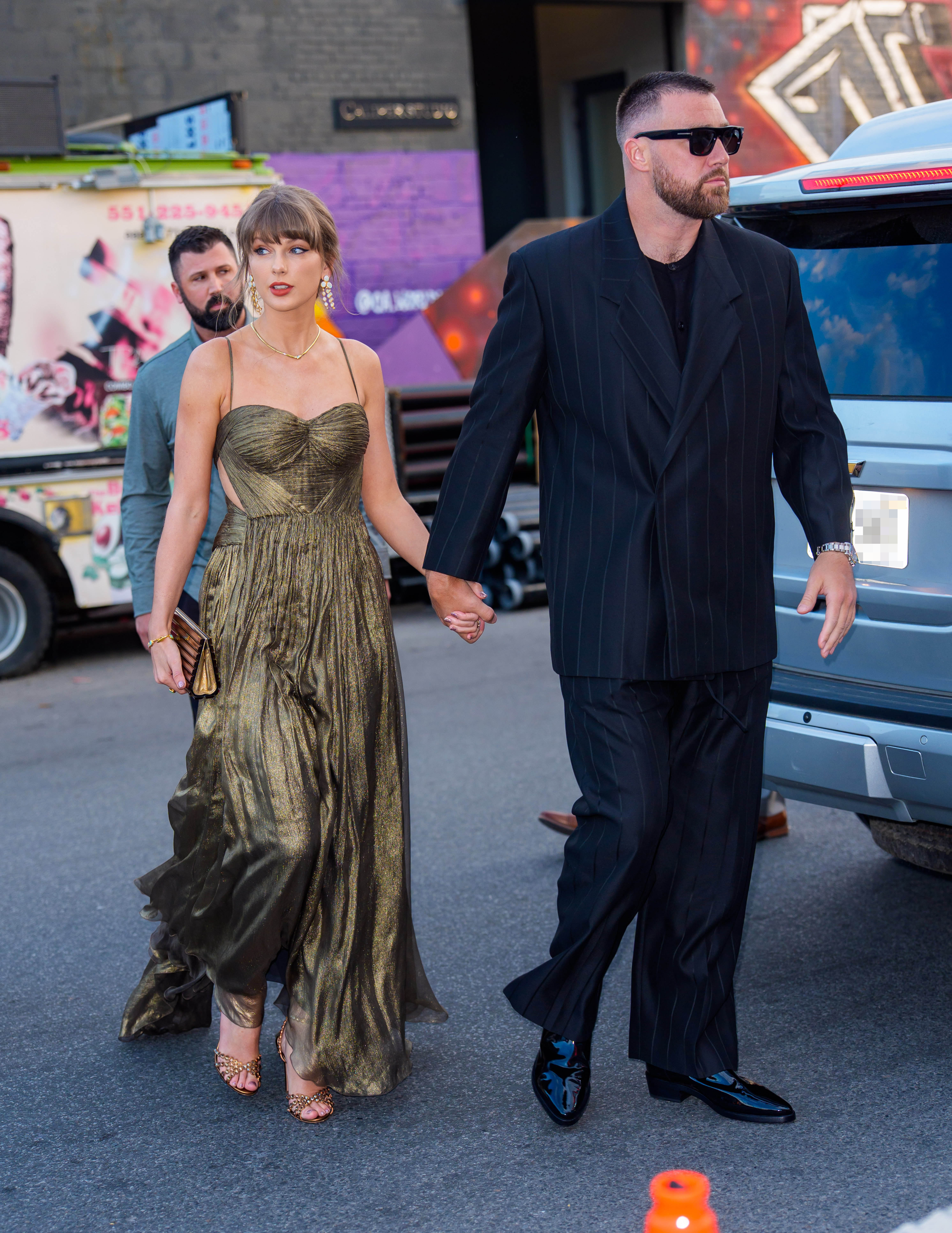 Taylor Swift and Travis Kelce are seen in New York City on May 16, 2026. | Source: Getty Images