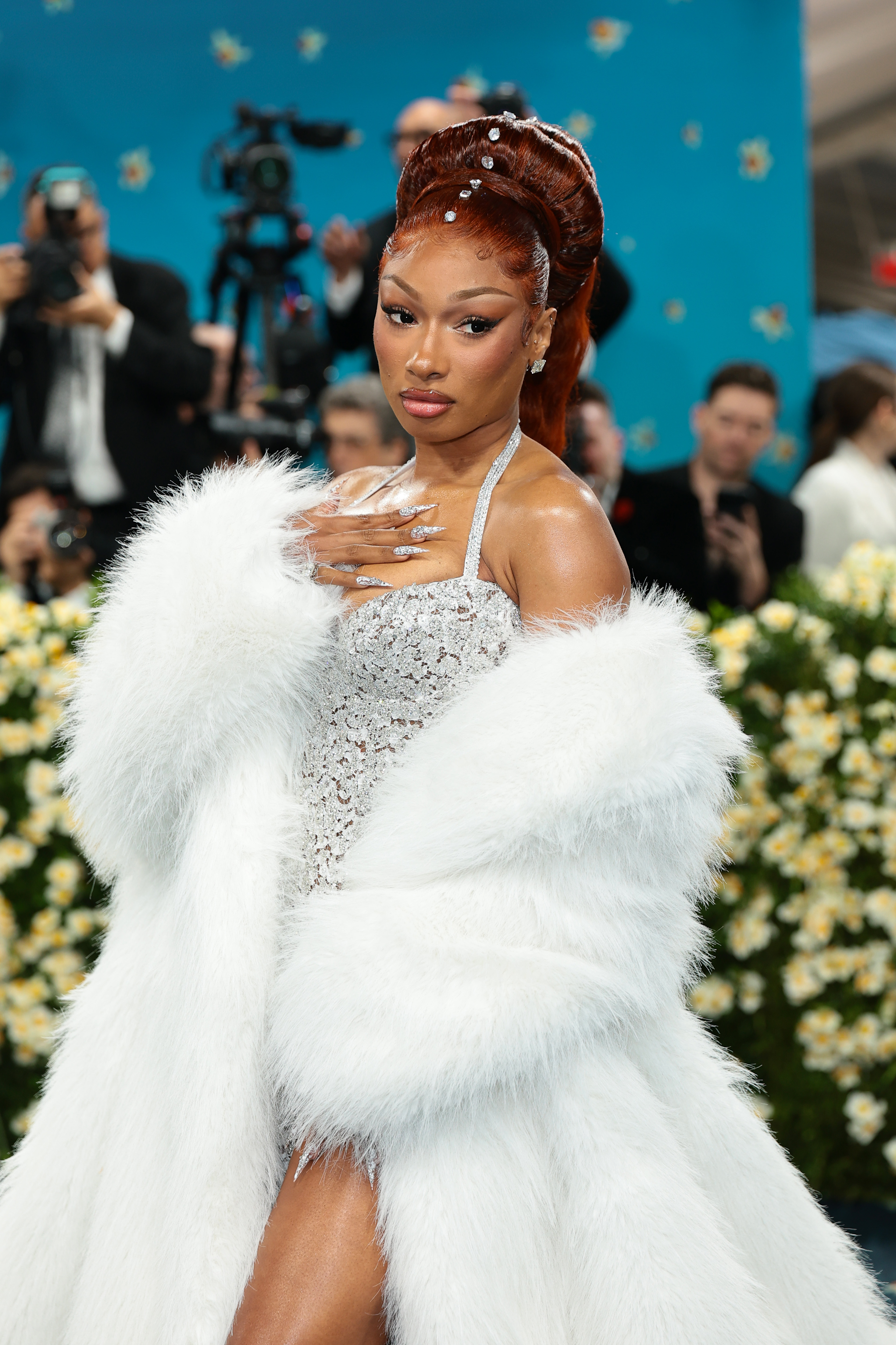 Megan Thee Stallion attends the 2025 Met Gala Celebrating "Superfine: Tailoring Black Style" at Metropolitan Museum of Art on May 5 in New York City. | Source: Getty Images