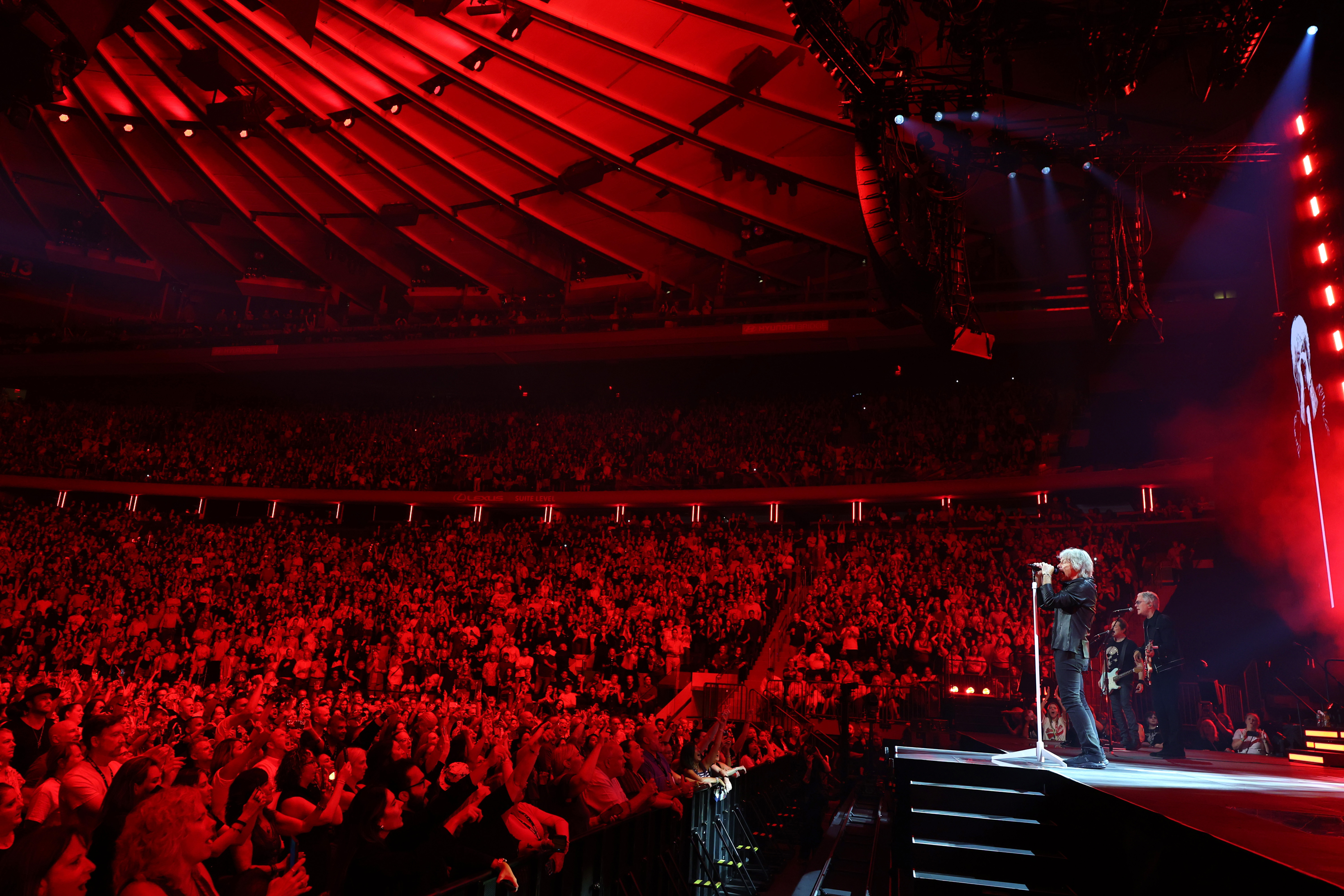 Jon Bon Jovi performs onstage during Bon Jovi's Forever Tour at Madison Square Garden on July 21, 2026 in New York City. | Source: Getty Images