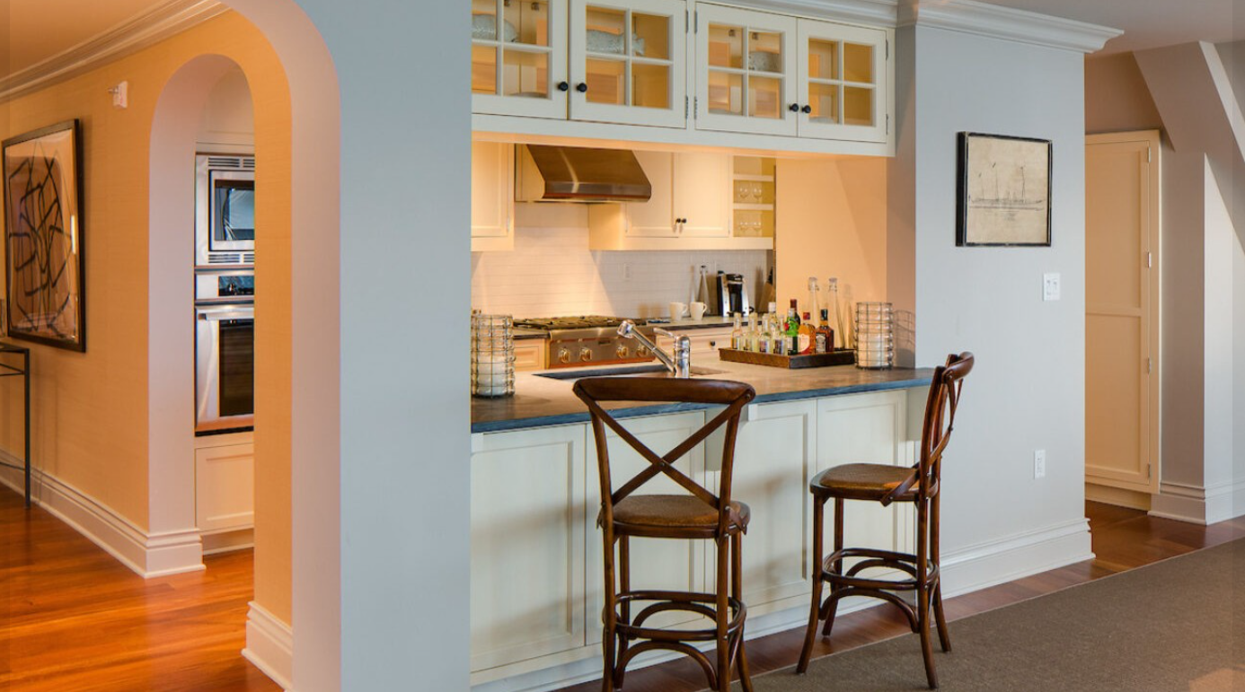 A fully equipped gourmet kitchen offers guests the comforts of a private residence within the resort's luxury suite accommodations. | Source: Facebook/Ocean House RI