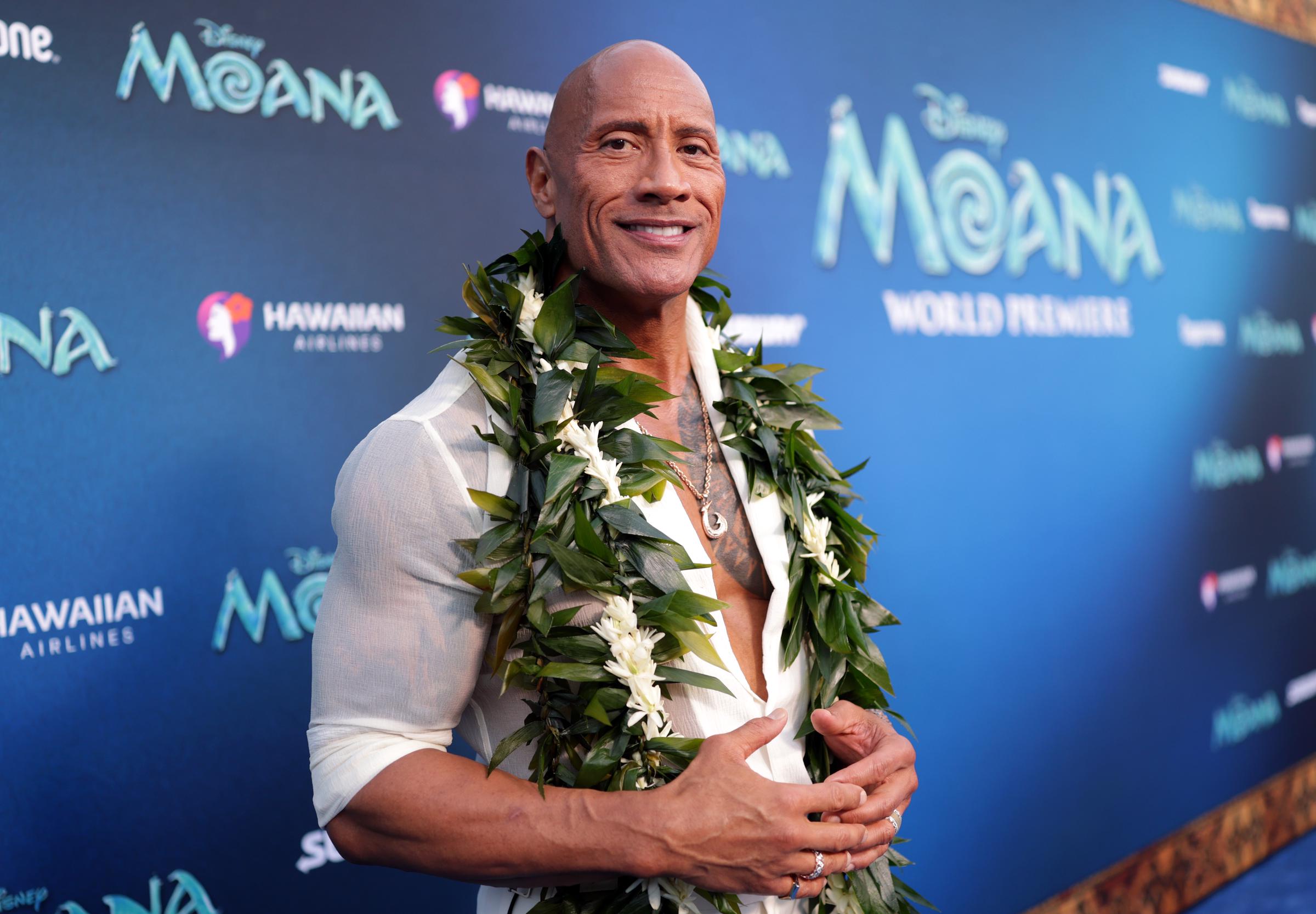 Dwayne Johnson attends the Moana World Premiere at the Hollywood Bow on July 7, 2026l in Los Angeles, California. | Source: Getty Images