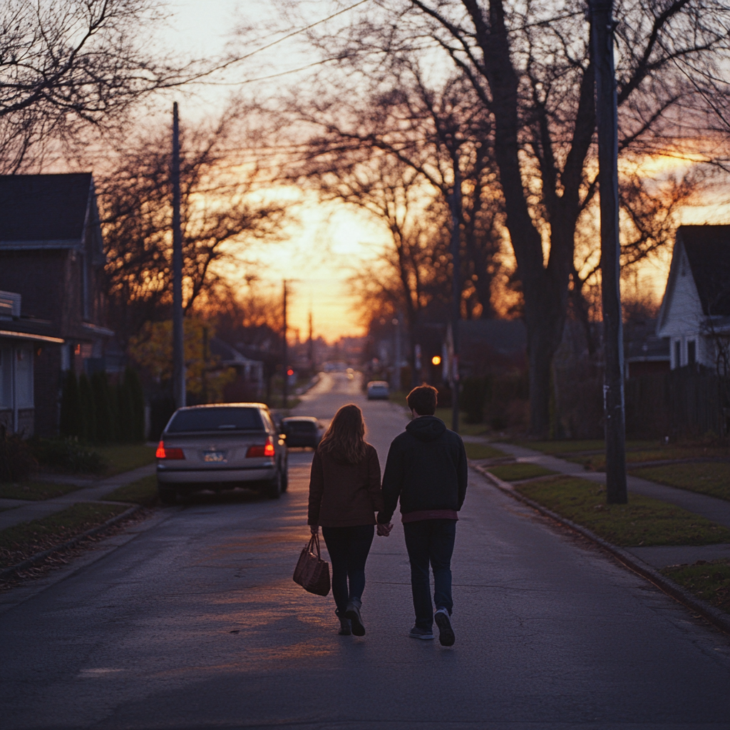 A couple walking to their house | Source: Midjourney