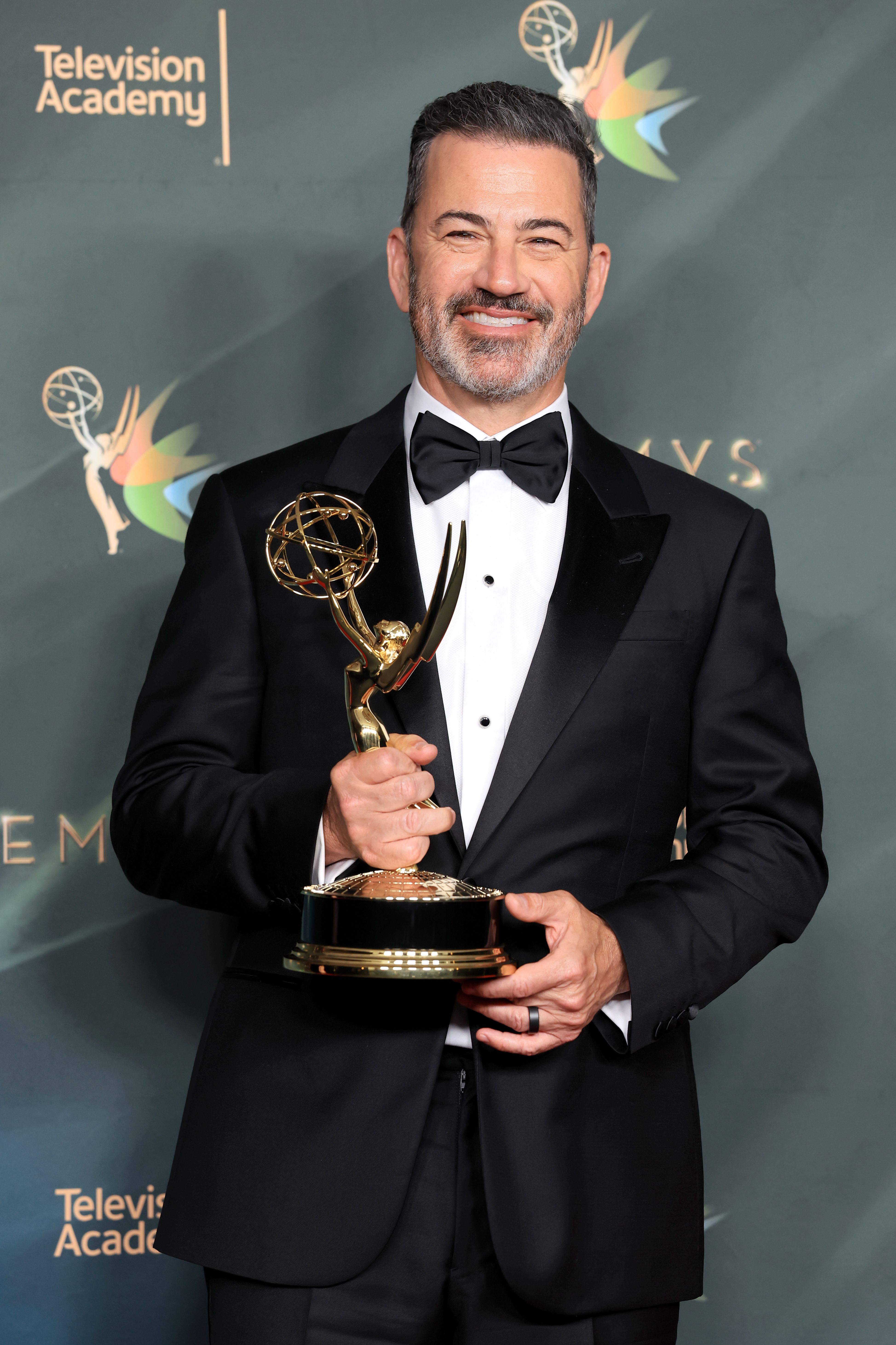 Jimmy Kimmel, winner of the Outstanding Host For A Game Show award for "Who Wants To Be A Millionaire," poses in the Winner's Walk during the 78th Emmy Awards Night 1 at Peacock Theater on September 5, 2026 in Los Angeles, California. | Source: Getty Images