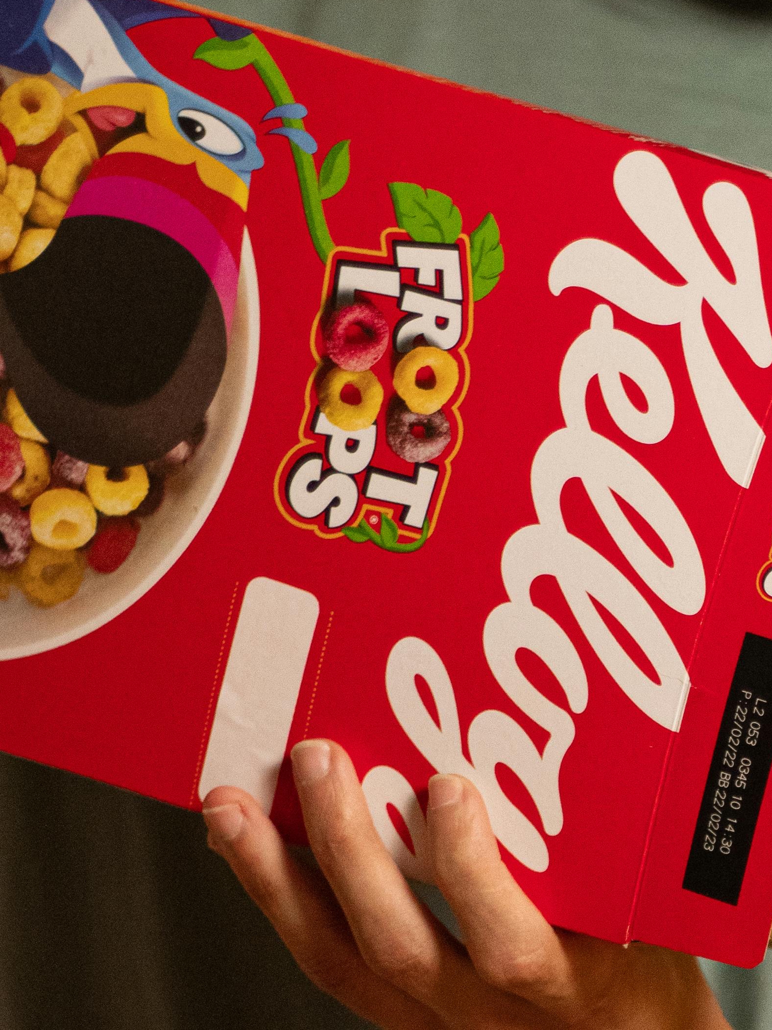 A hand holding a box of cereal | Source: Pexels